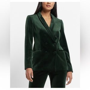 Green Velvet Blazer